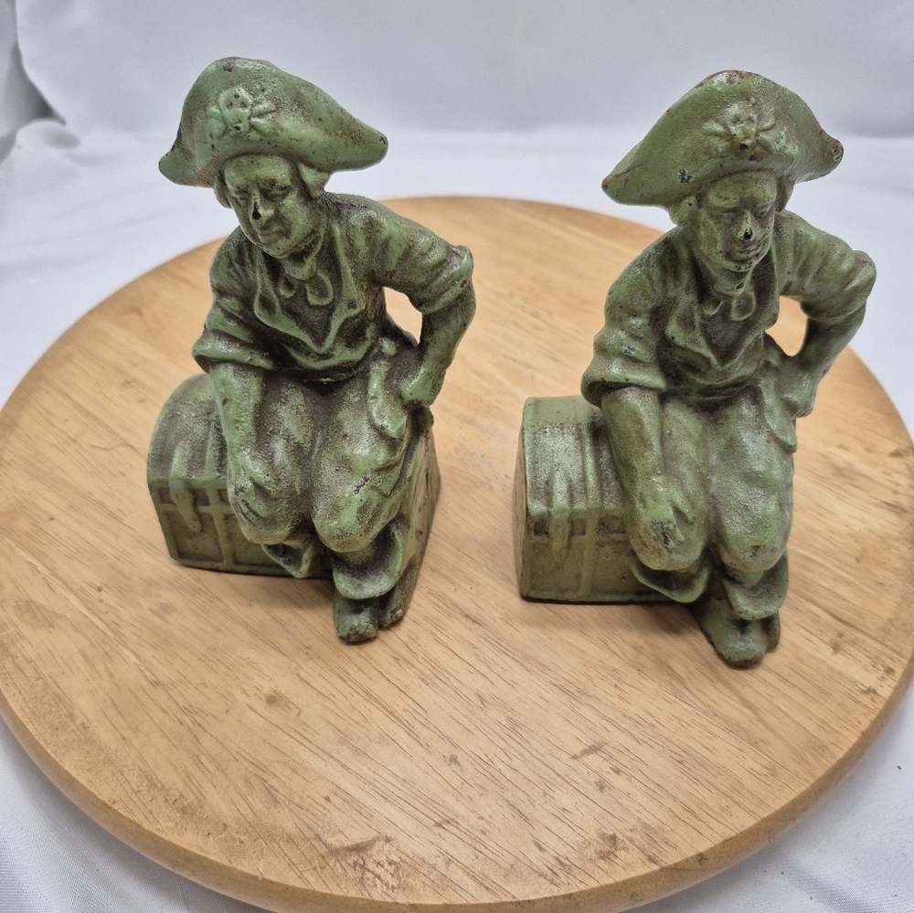 Bronze Patinated Pair  Cast Iron Bookends,Hubley?